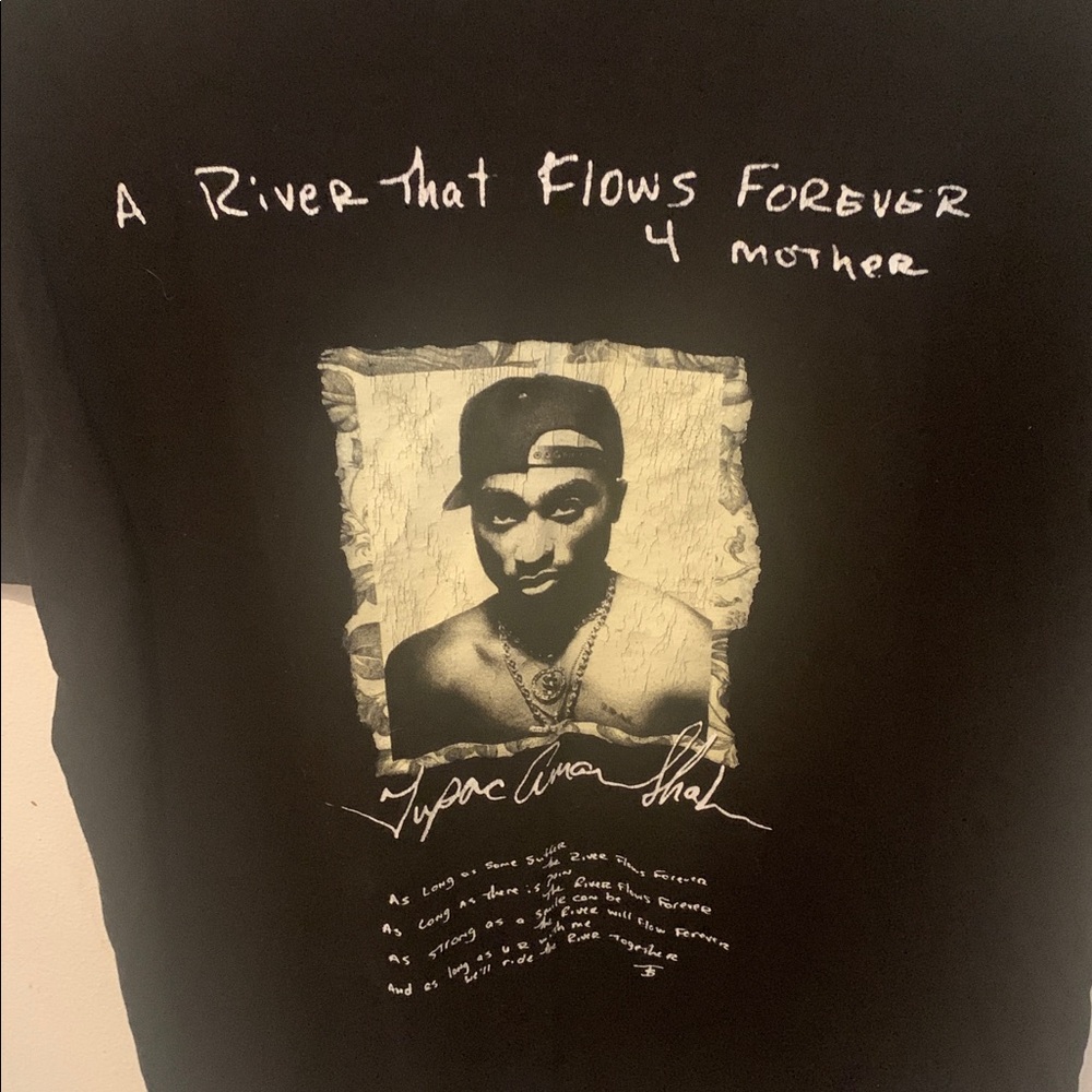 Tupac Shakur Black Official Crewneck T SZ Medium - Picture 2 of 4